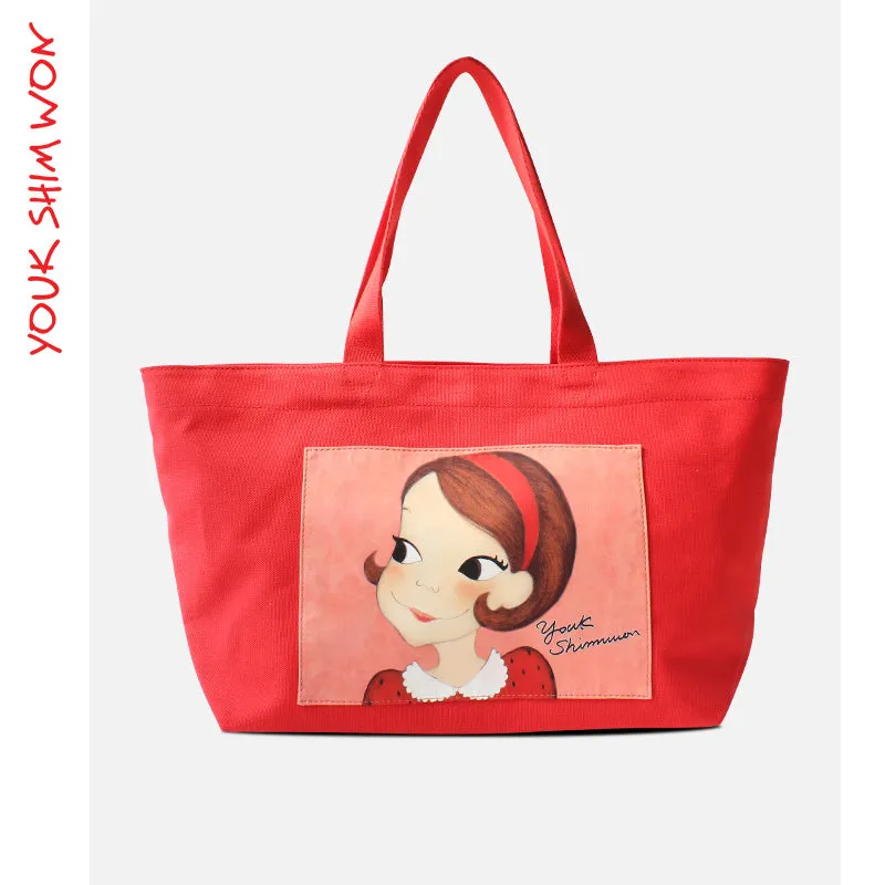 Cute Ria Medium Red Tote Bag