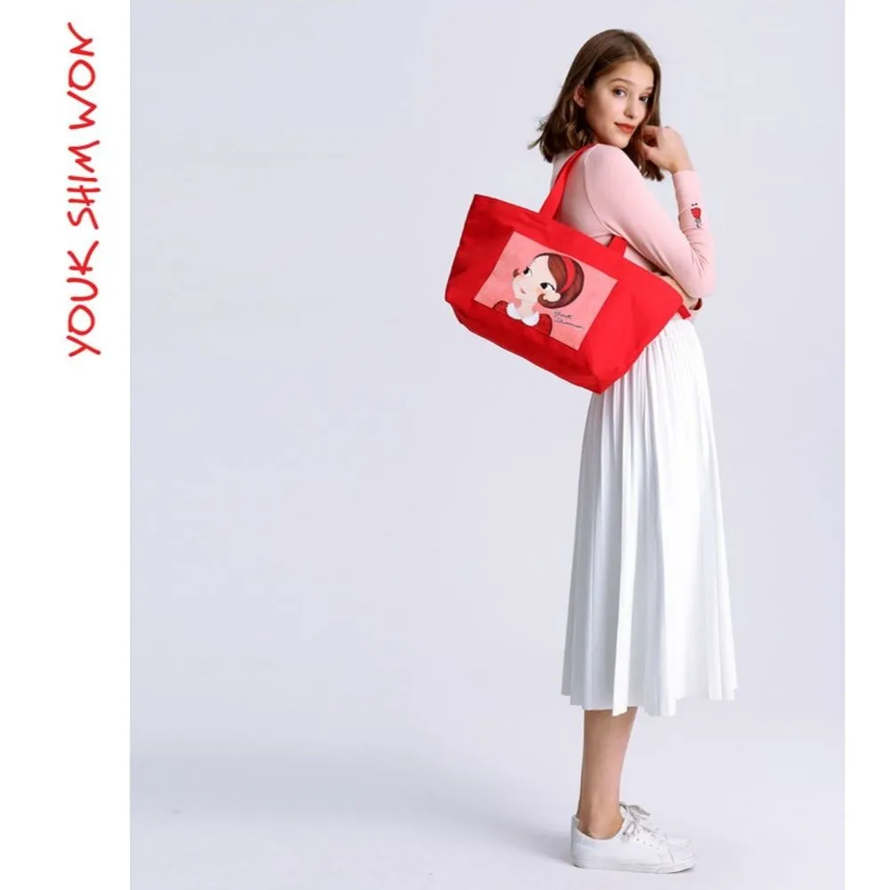 Cute Ria Medium Red Tote Bag
