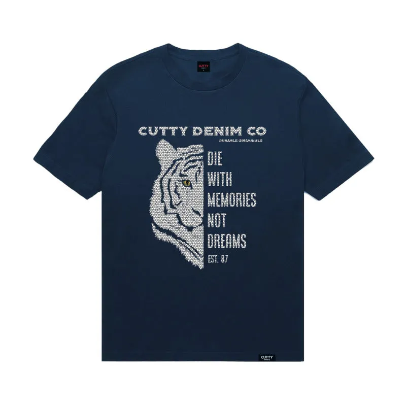 Cutty Men Gordon Fashion Bling Tee - Navy