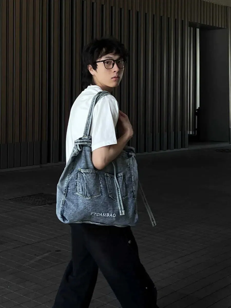 Denim-Style Fashion Canvas Bag