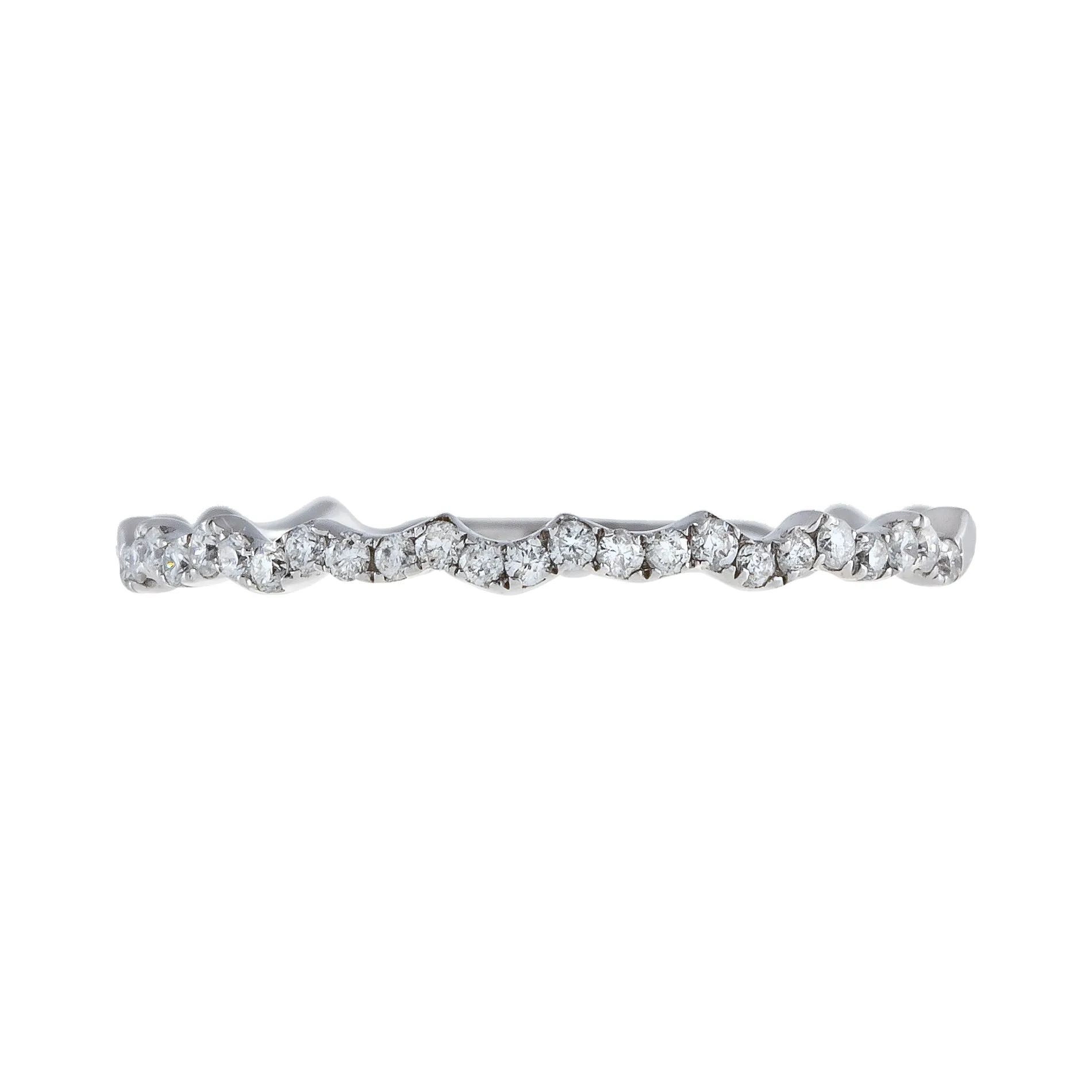 Diamond Waved Eternity Band 10K