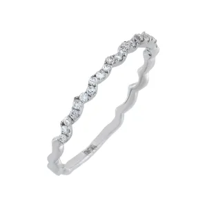 Diamond Waved Eternity Band 10K
