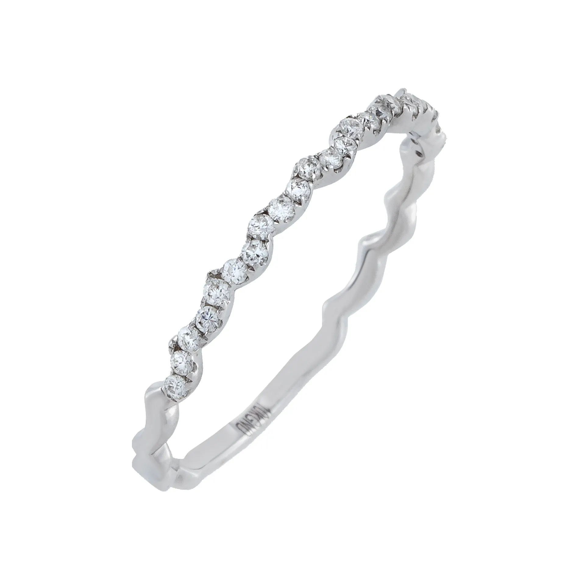 Diamond Waved Eternity Band 10K