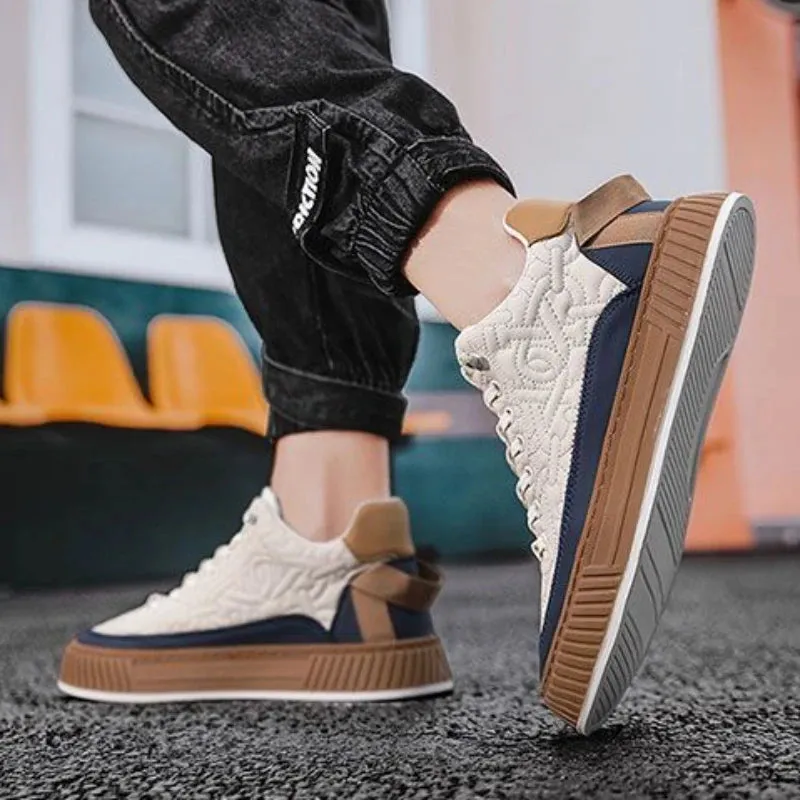 Diego – Modern Men’s Vulcanized Sneakers with Thick Sole