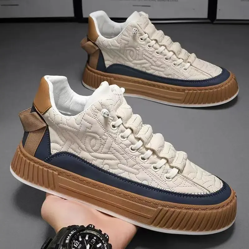 Diego – Modern Men’s Vulcanized Sneakers with Thick Sole
