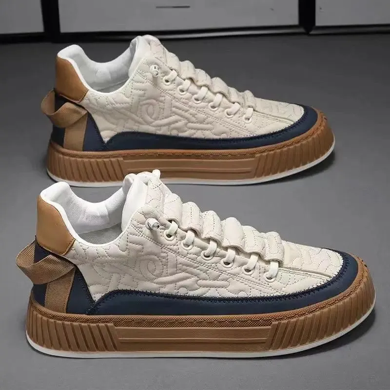 Diego – Modern Men’s Vulcanized Sneakers with Thick Sole