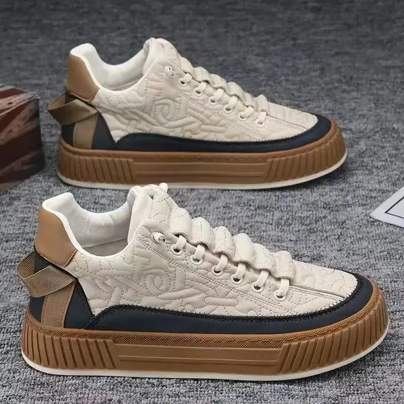 Diego – Modern Men’s Vulcanized Sneakers with Thick Sole