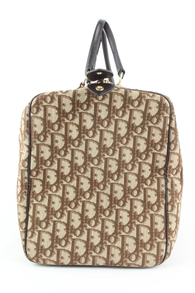 Dior Brown Monogram Trotter Boston Duffle Bag 776da41