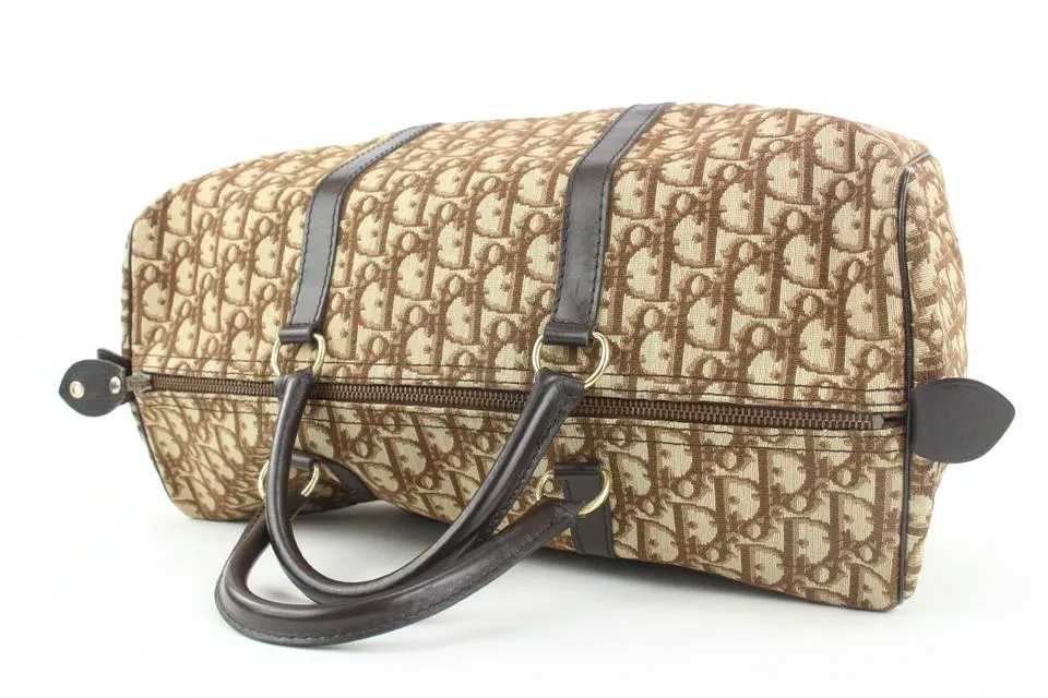Dior Brown Monogram Trotter Boston Duffle Bag 776da41