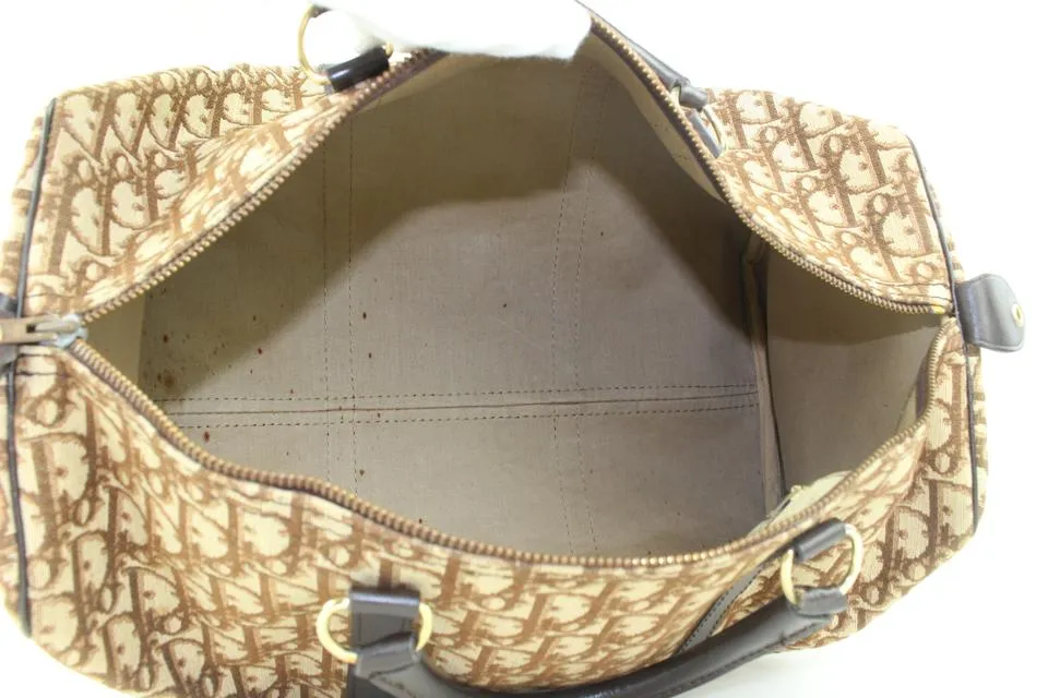 Dior Brown Monogram Trotter Boston Duffle Bag 776da41