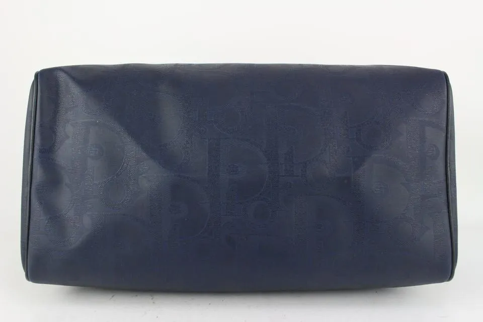 Dior Navy Blue Monogram Trotter Boston Bag 812da5