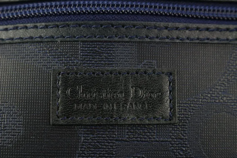 Dior Navy Blue Monogram Trotter Boston Bag 812da5