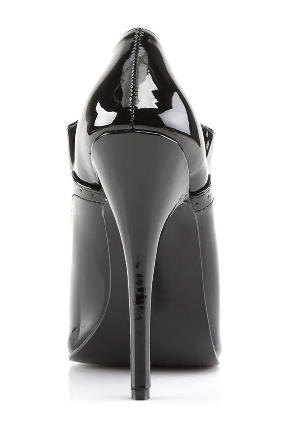 DOMINA-460 Ankle Bootie  | Black Patent