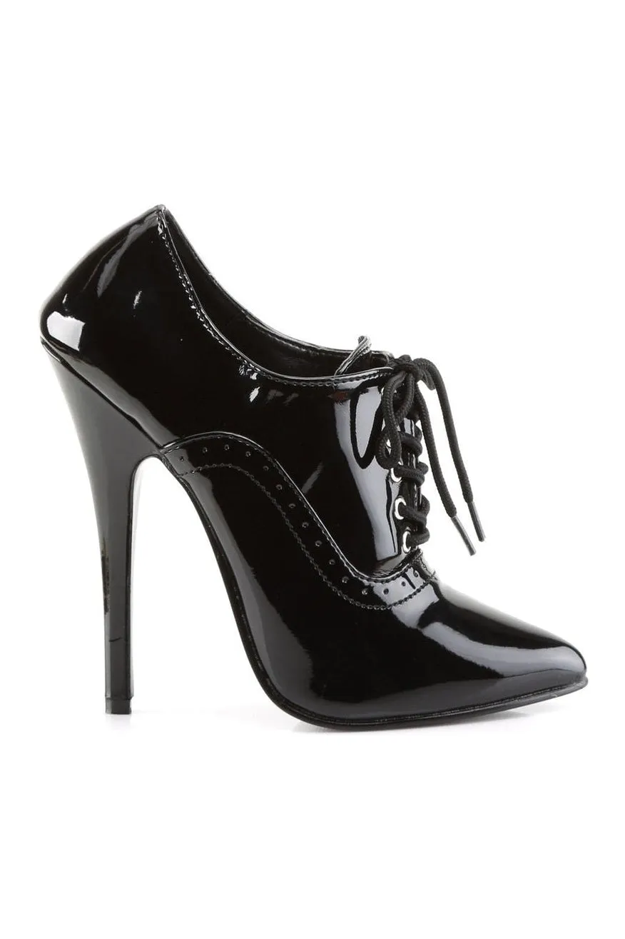 DOMINA-460 Ankle Bootie  | Black Patent