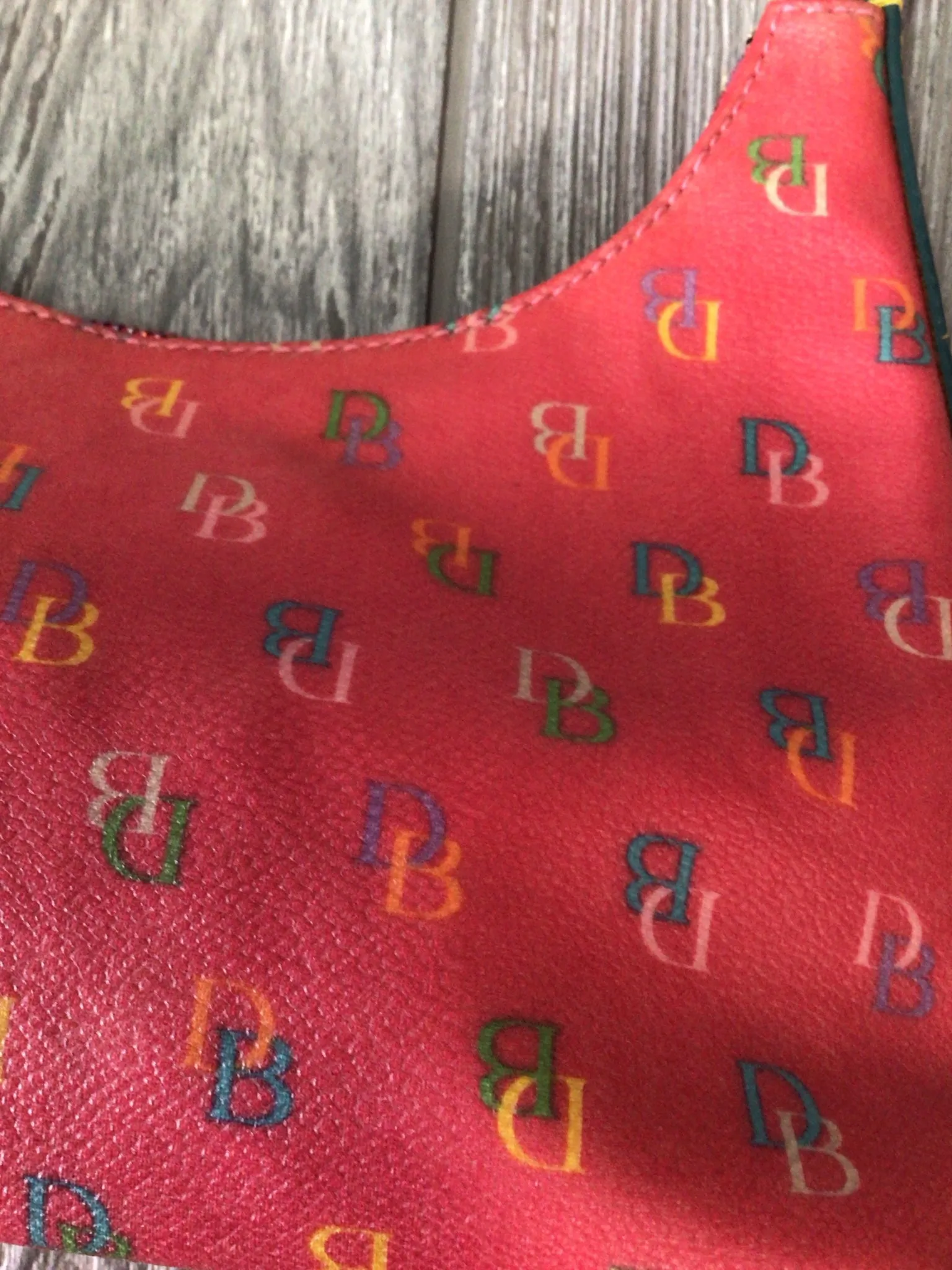Dooney & Bourke Pink Shoulder Coated Canvas Vintage Purse