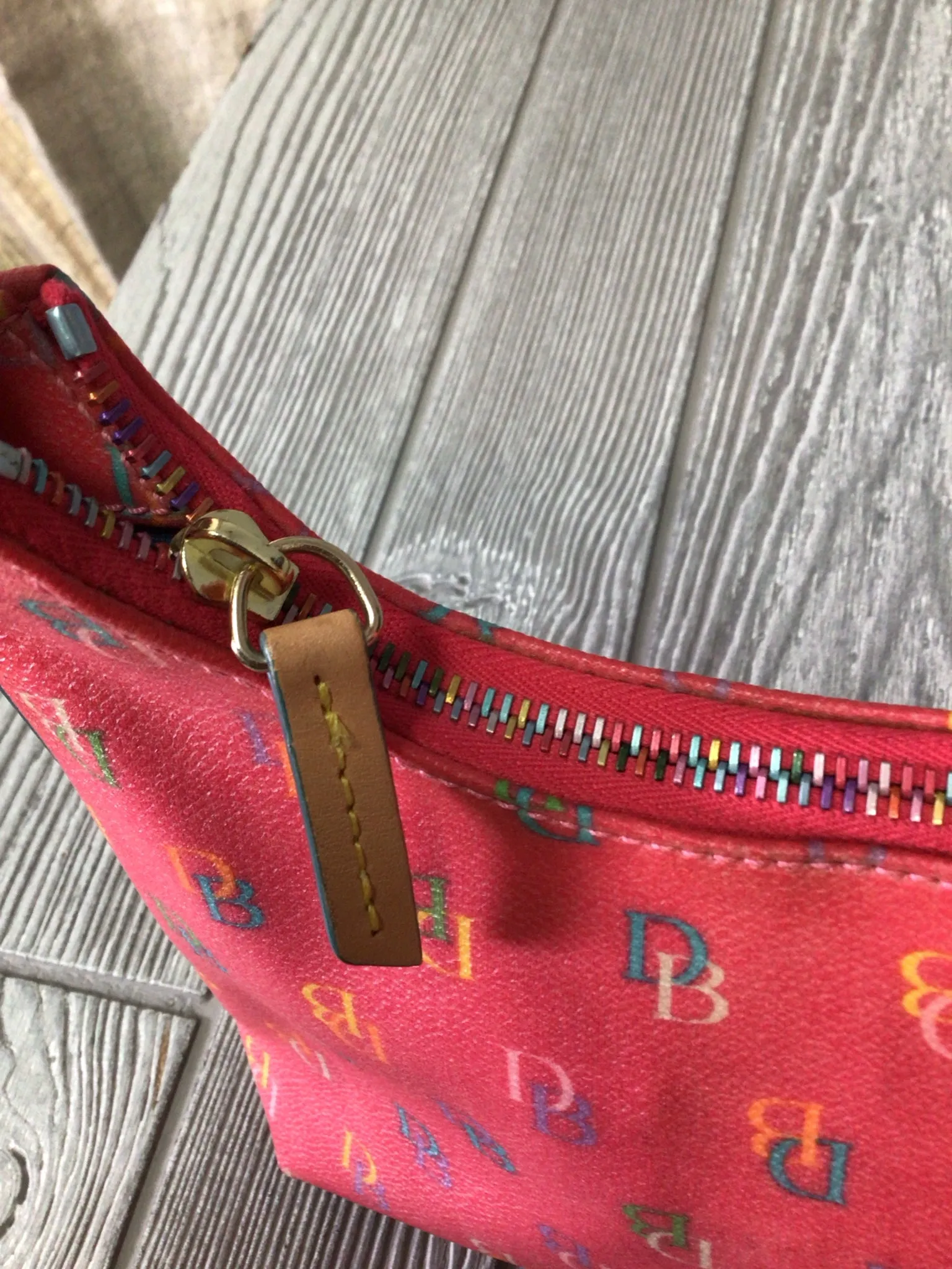 Dooney & Bourke Pink Shoulder Coated Canvas Vintage Purse
