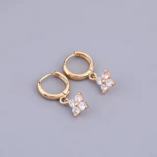 Earrings "Clover of Light" in Silver or Gold Plated