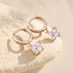 Earrings "Clover of Light" in Silver or Gold Plated