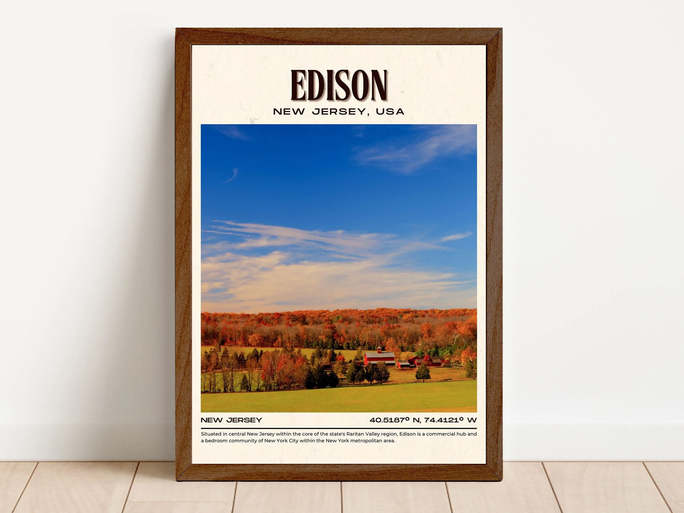 Edison Vintage Wall Art, New Jersey, USA