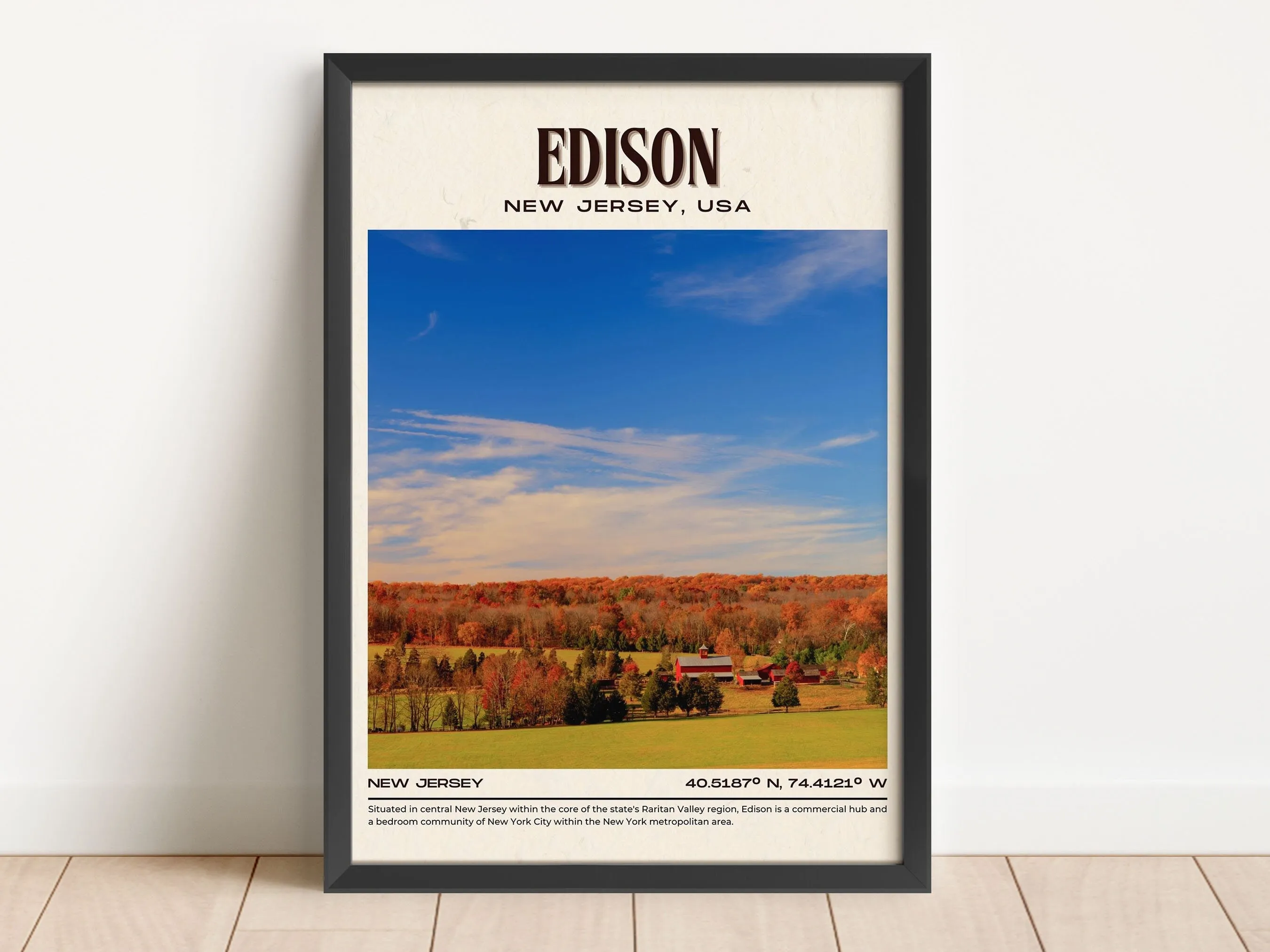 Edison Vintage Wall Art, New Jersey, USA