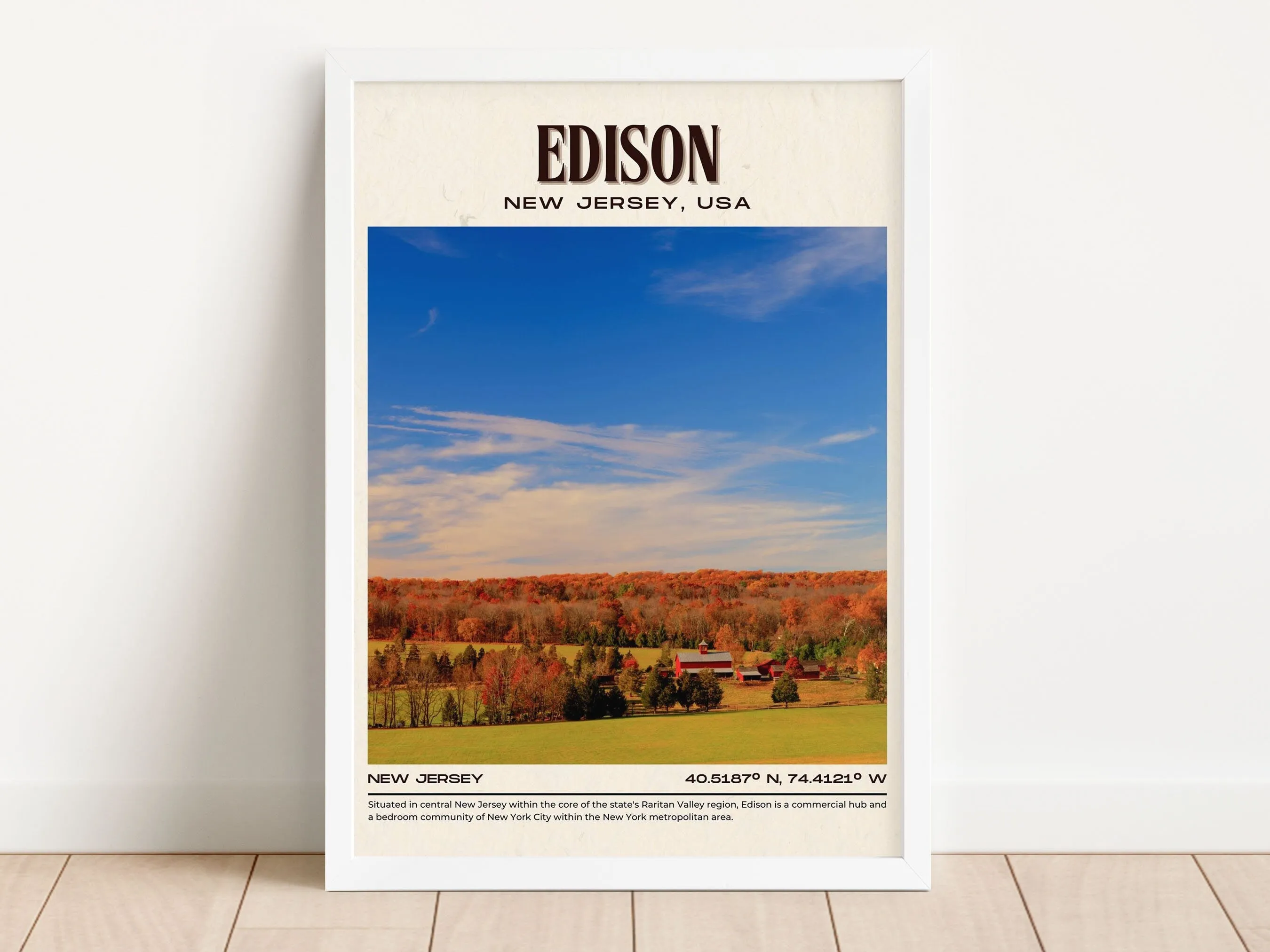 Edison Vintage Wall Art, New Jersey, USA