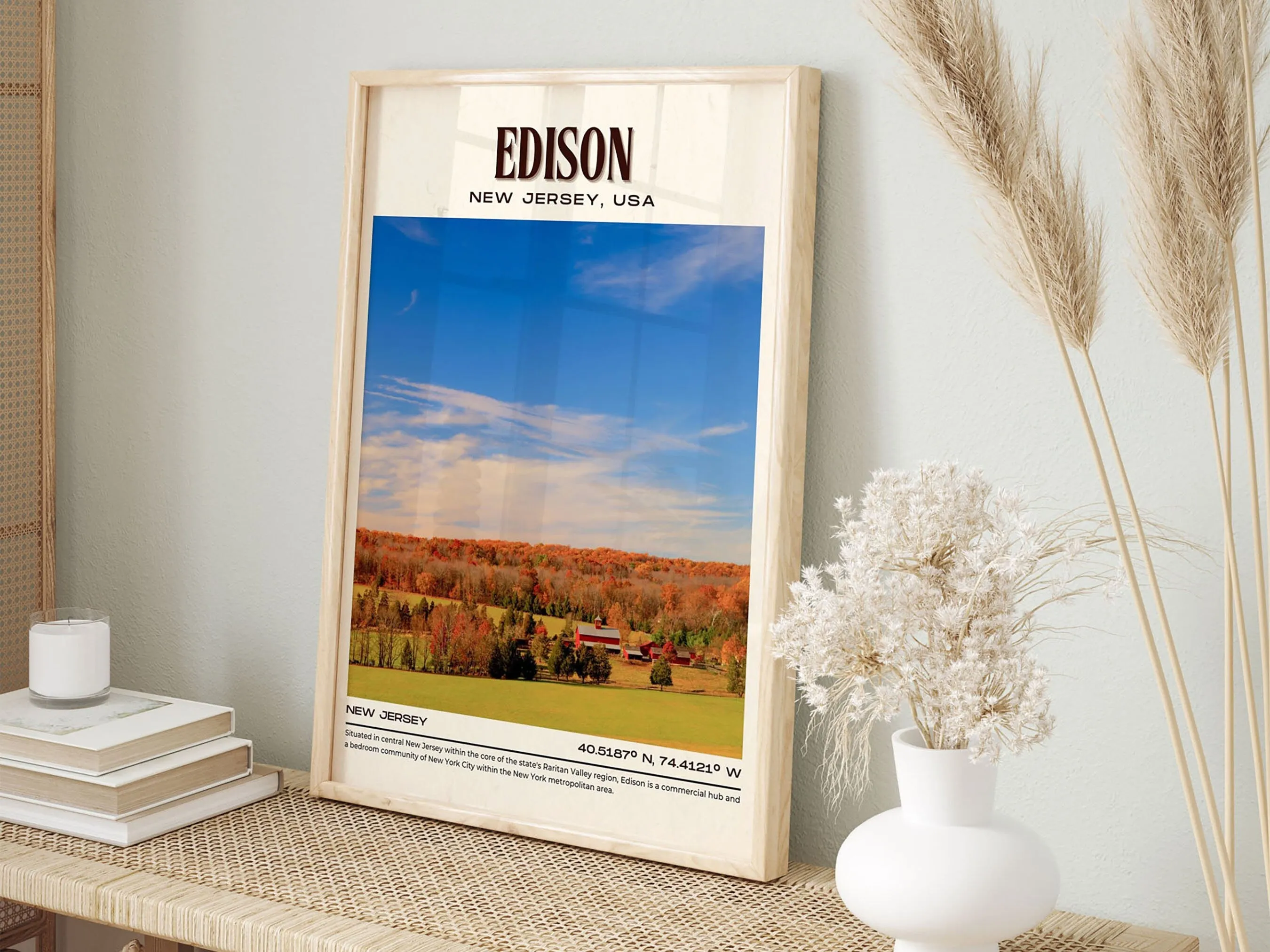Edison Vintage Wall Art, New Jersey, USA