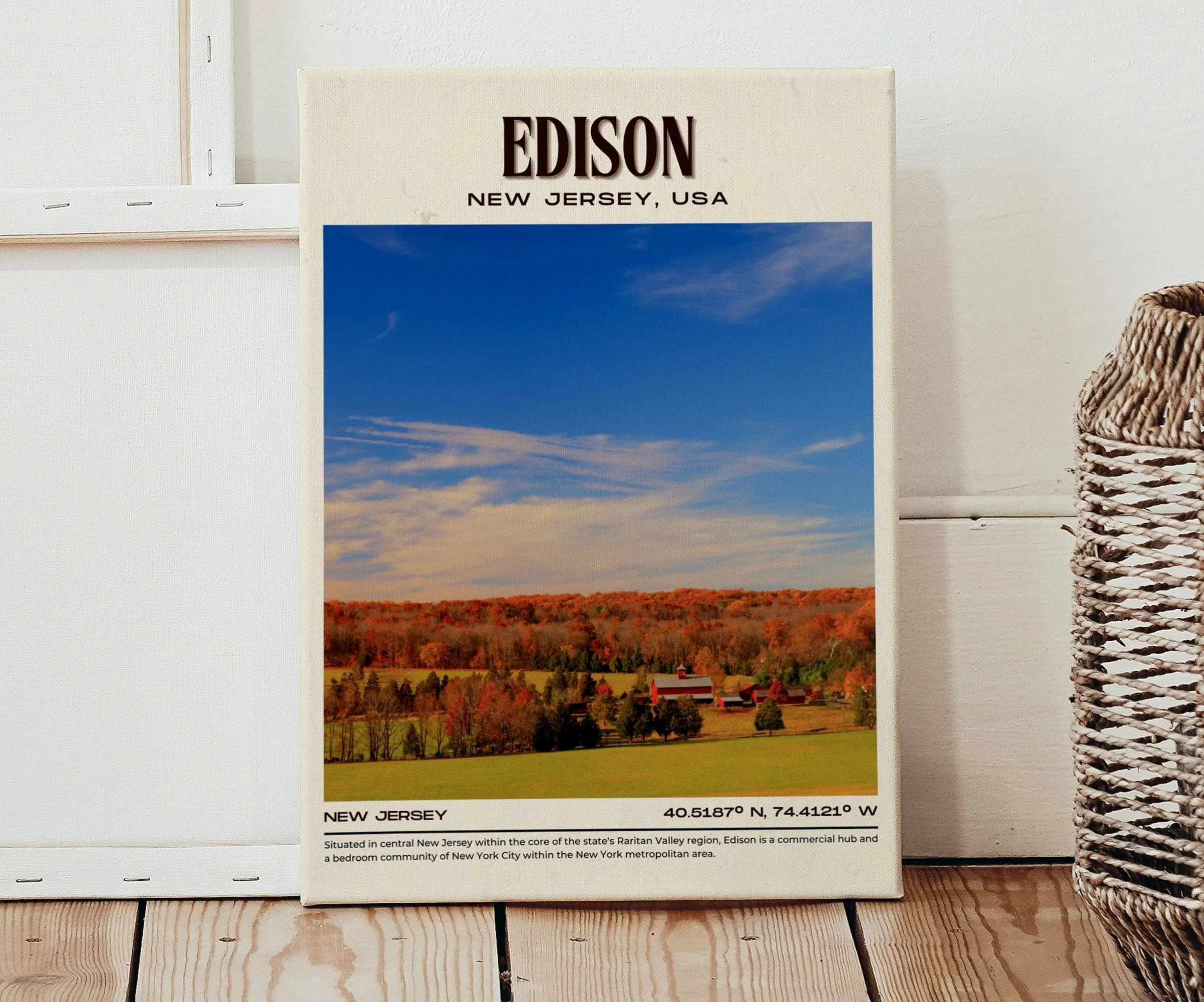 Edison Vintage Wall Art, New Jersey, USA