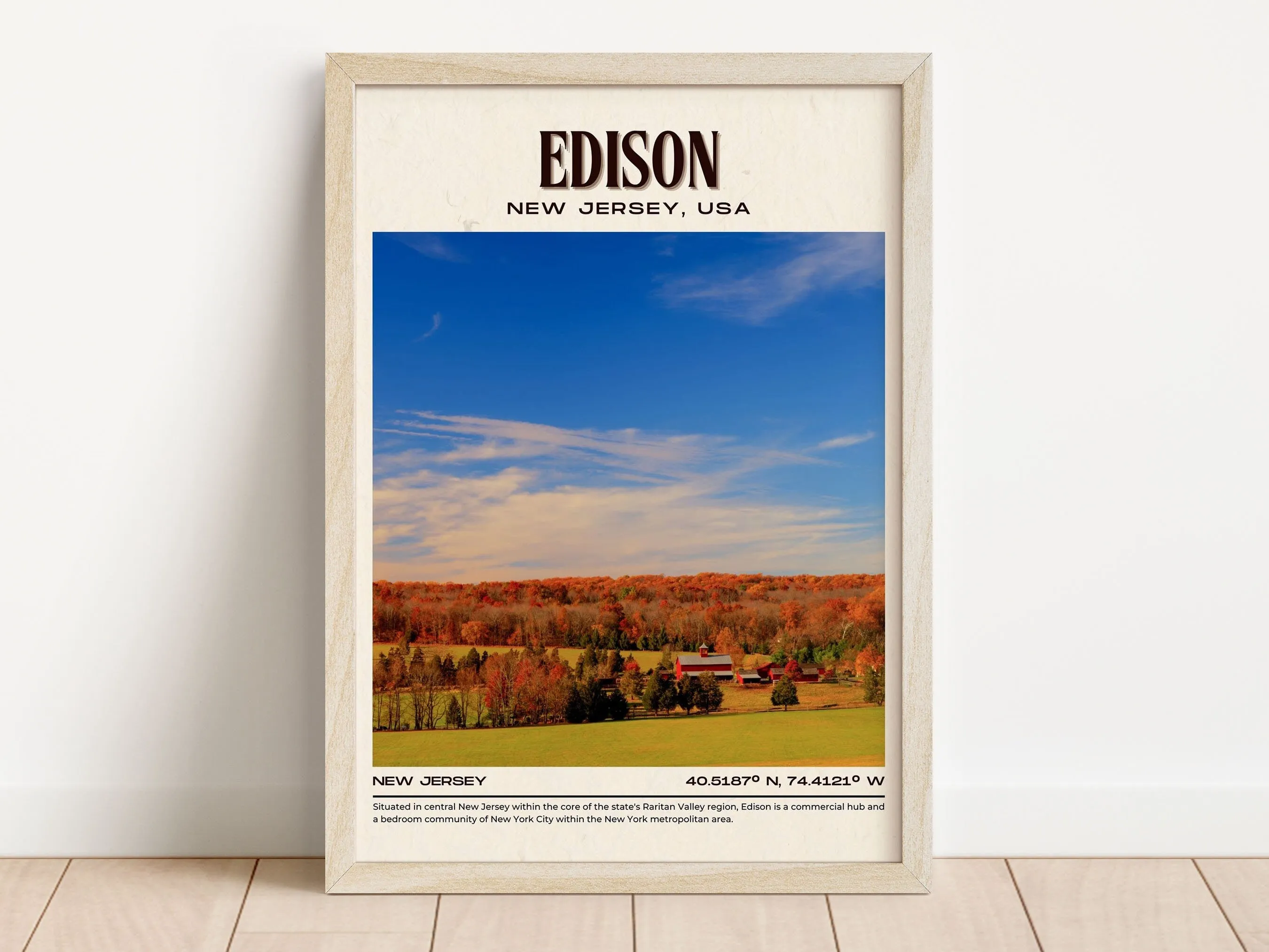 Edison Vintage Wall Art, New Jersey, USA