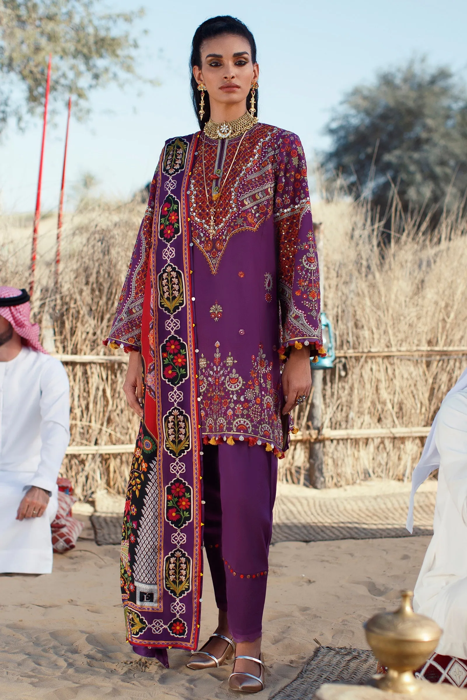 EL22-13 A (MIRZETA)  | Elan Lawn 2022 | Unstitched Embroidered Lawn Suit