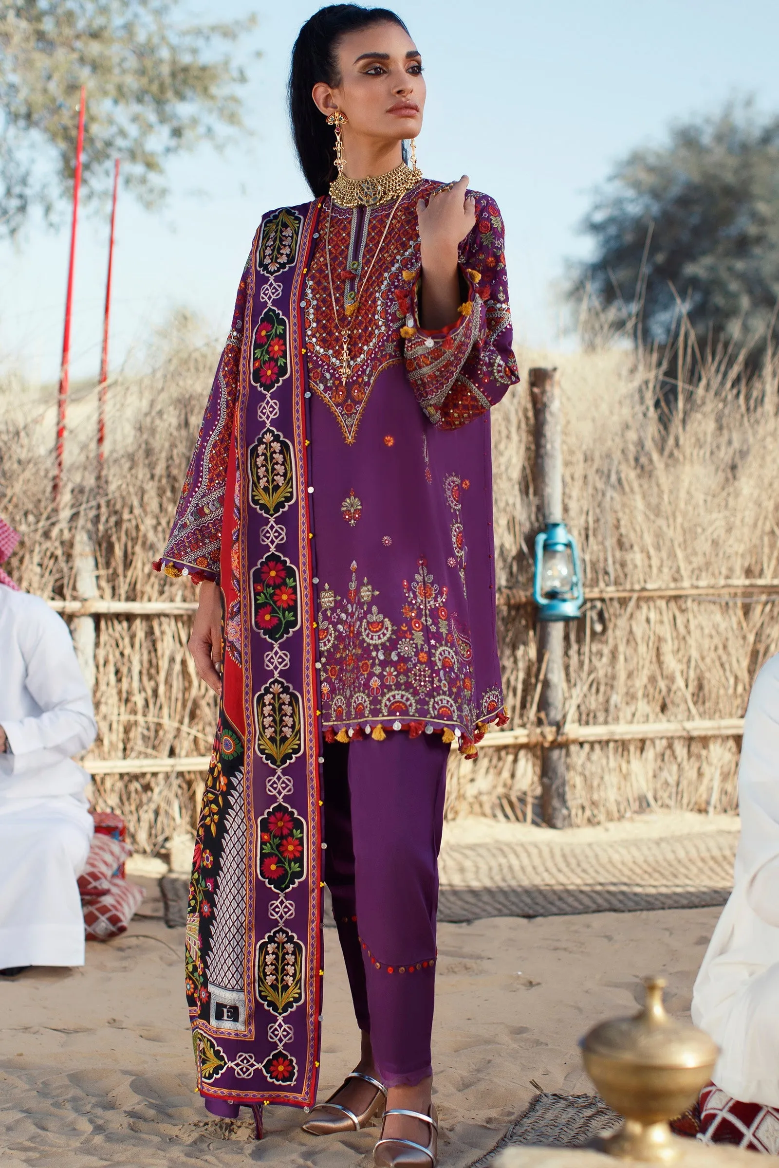 EL22-13 A (MIRZETA)  | Elan Lawn 2022 | Unstitched Embroidered Lawn Suit