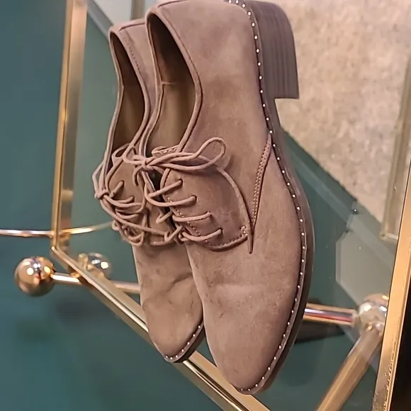 ESPIRIT brown suede oxford