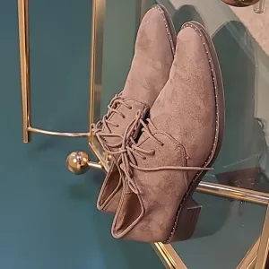 ESPIRIT brown suede oxford
