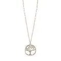 Eternal Crystal tree Of Life Long Pendant Necklace Gold & Clear