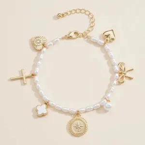 Eternal Pearl Charm Bracelet