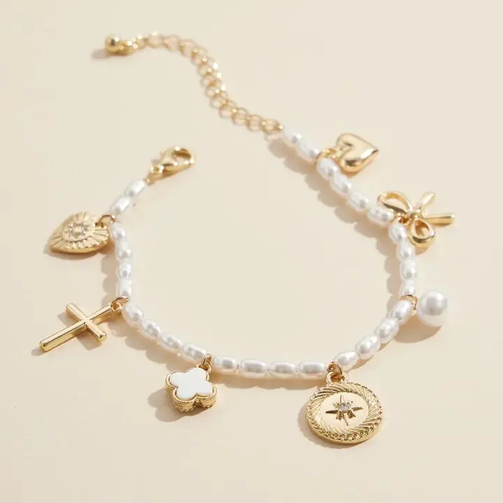 Eternal Pearl Charm Bracelet