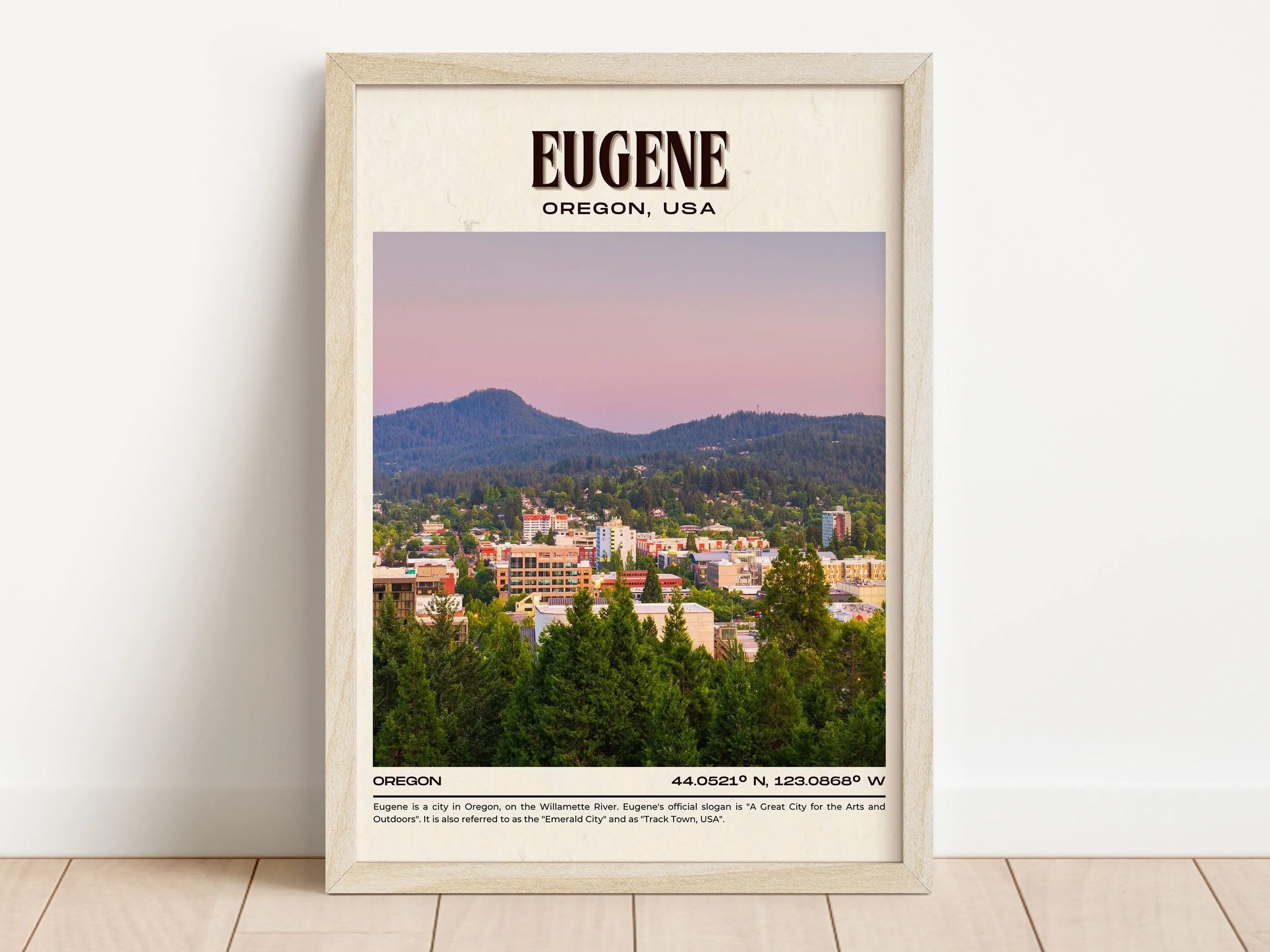 Eugene Vintage Wall Art, Oregon, USA