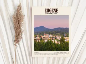 Eugene Vintage Wall Art, Oregon, USA