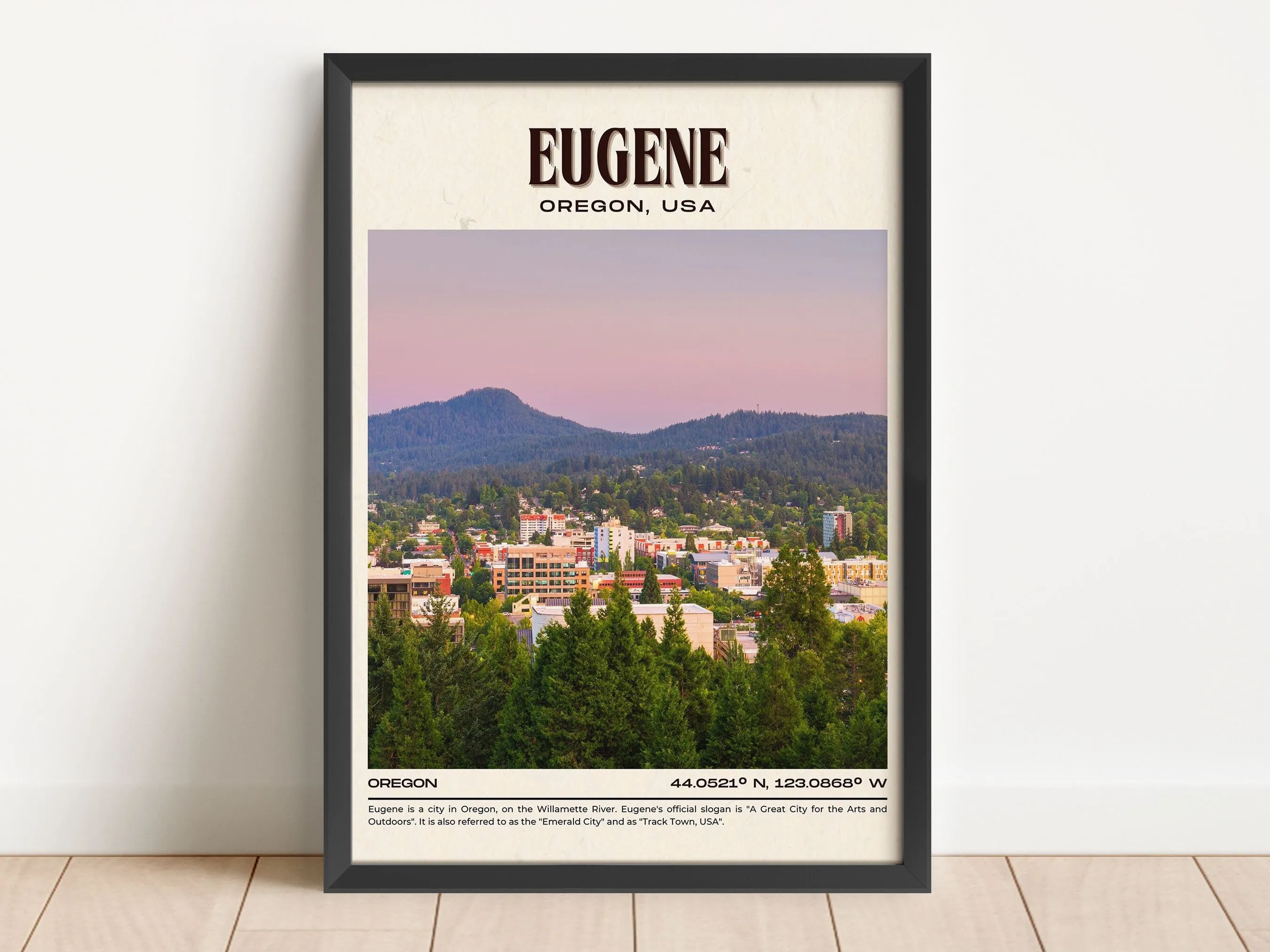 Eugene Vintage Wall Art, Oregon, USA