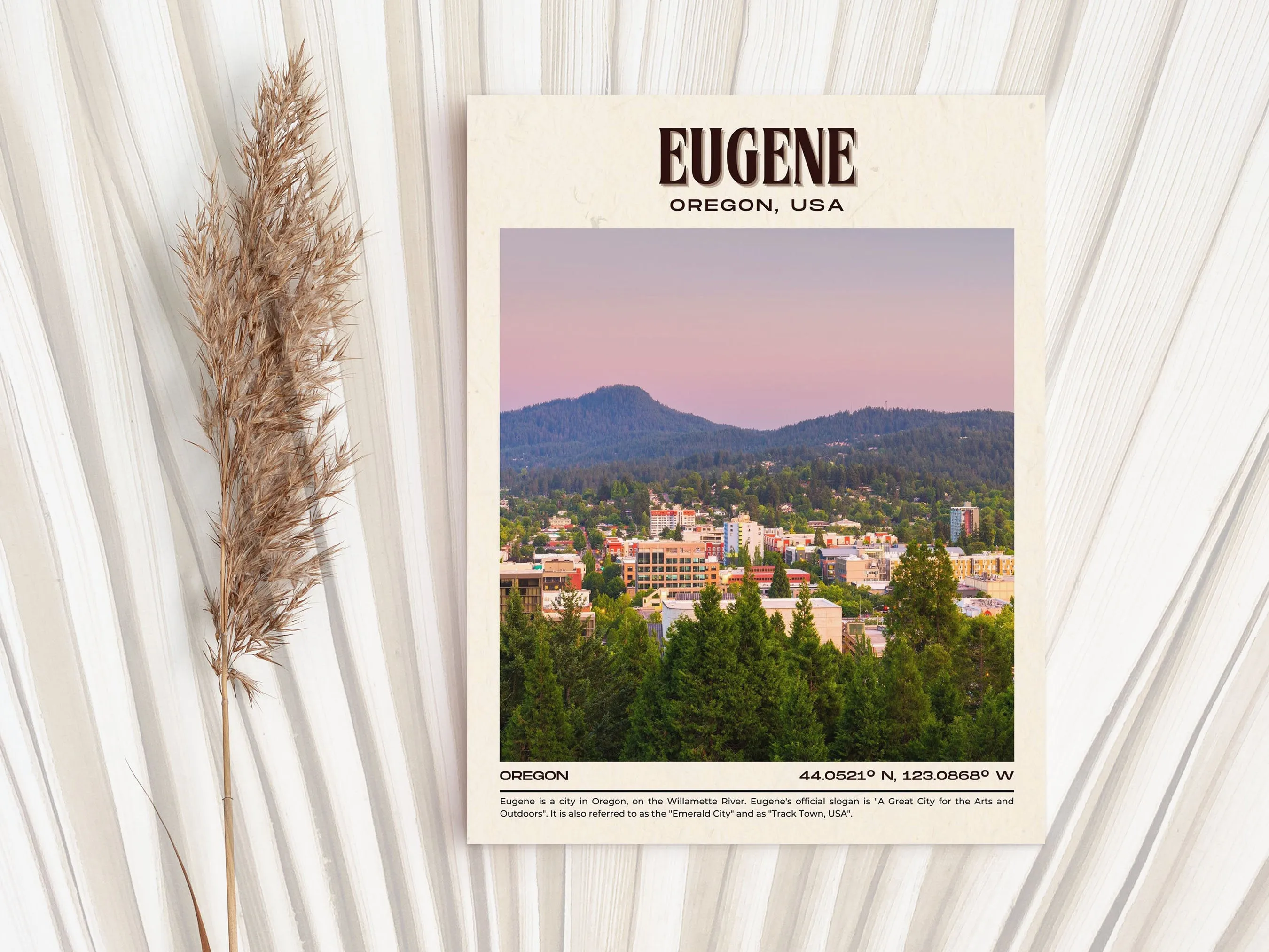 Eugene Vintage Wall Art, Oregon, USA