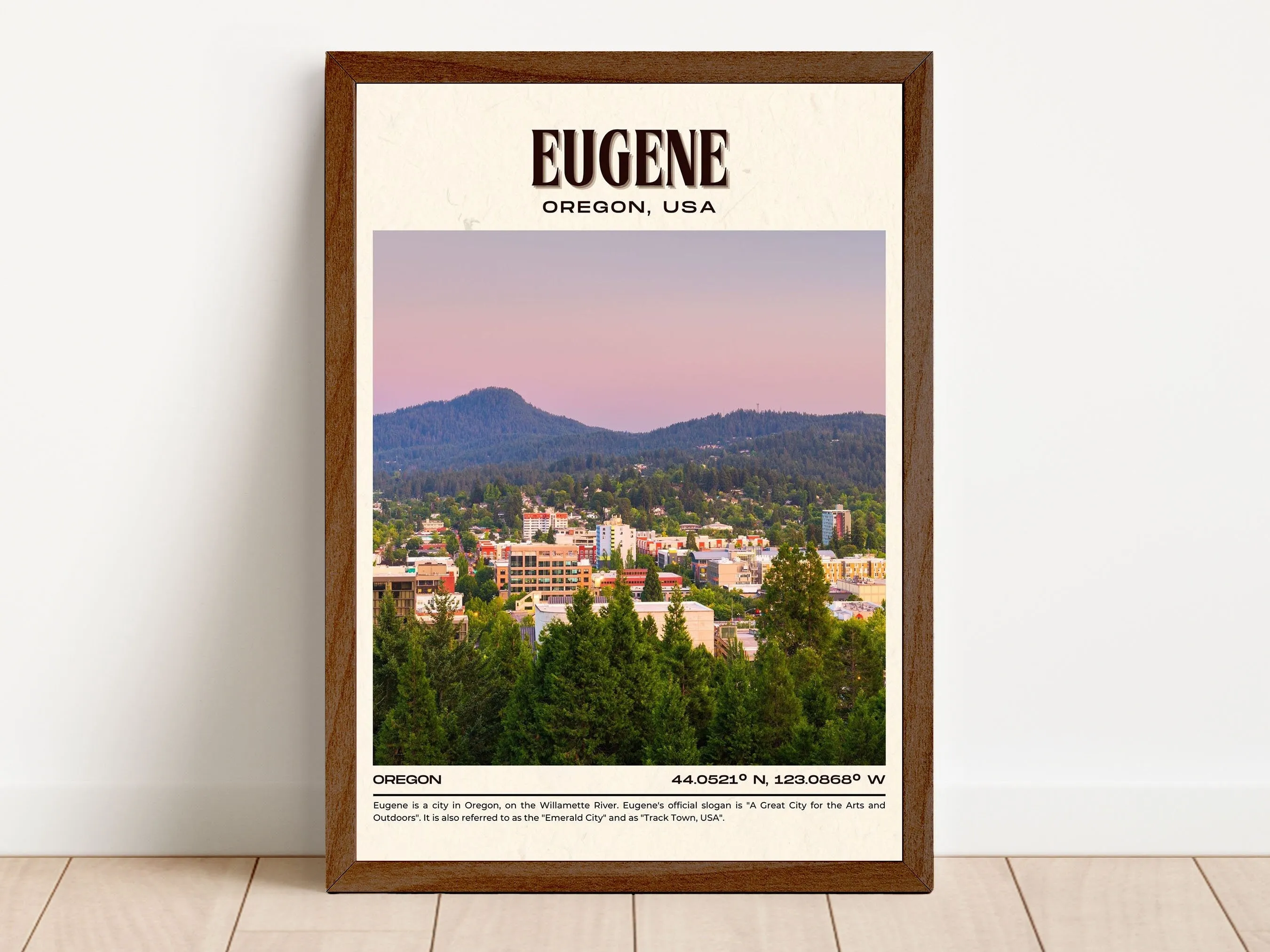 Eugene Vintage Wall Art, Oregon, USA