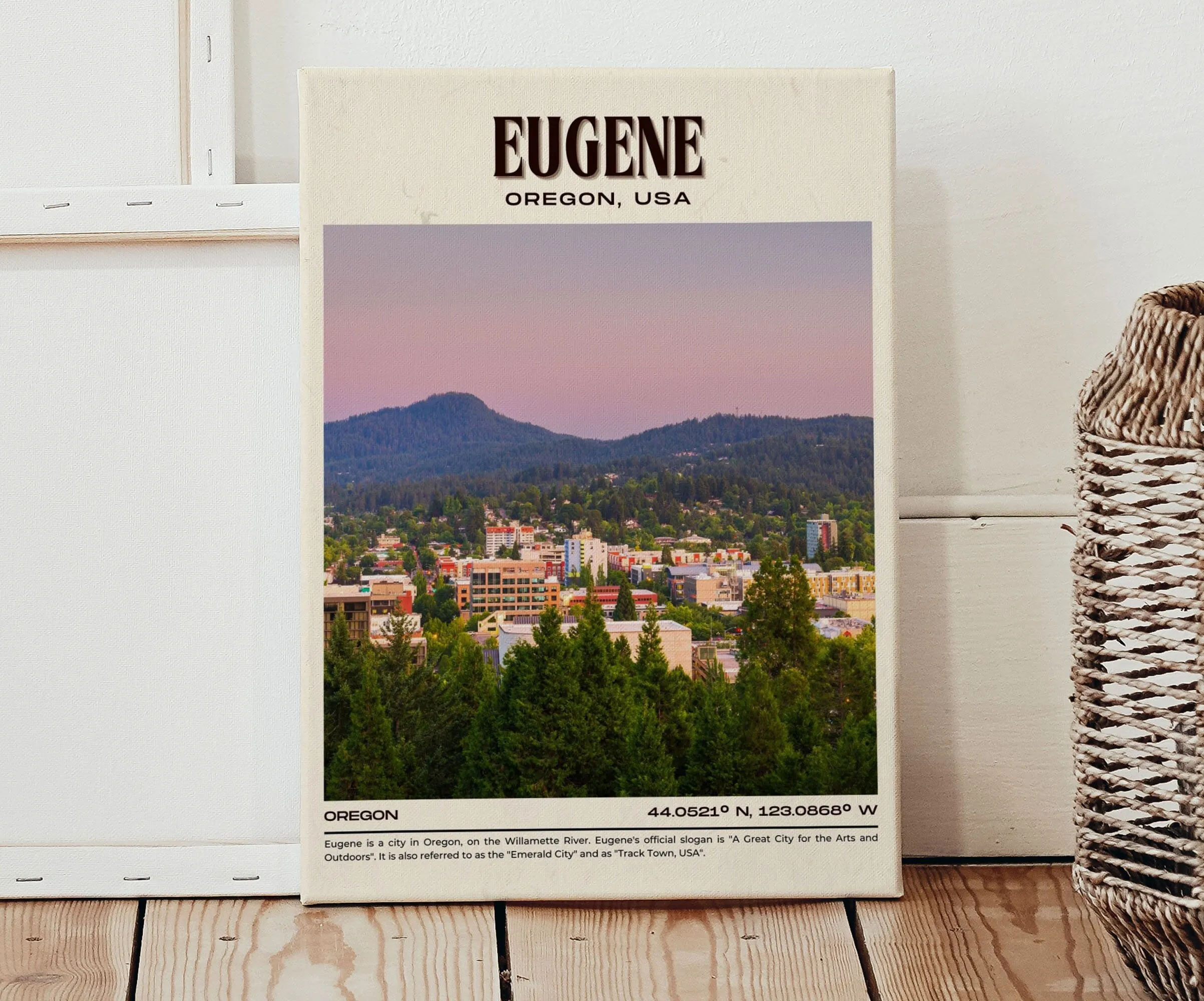 Eugene Vintage Wall Art, Oregon, USA