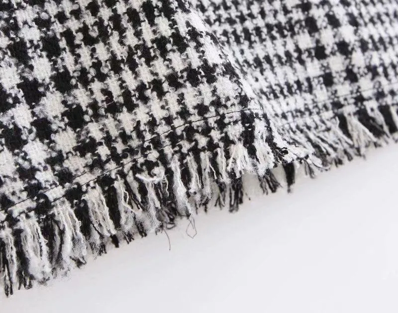 Europe & American Fashion Tweed Mini Skirt