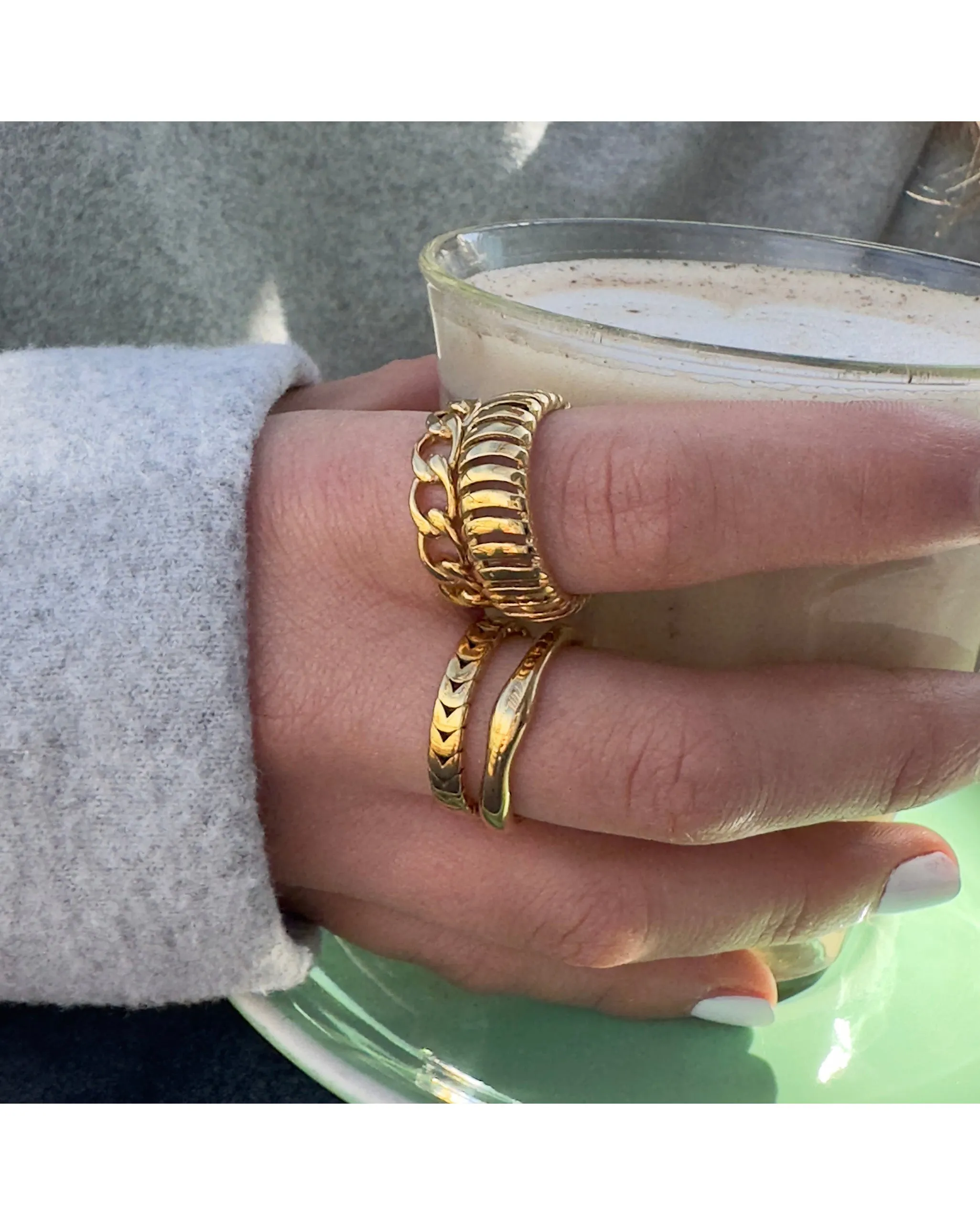 Ever Jewellery  Point Break Ring - Gold
