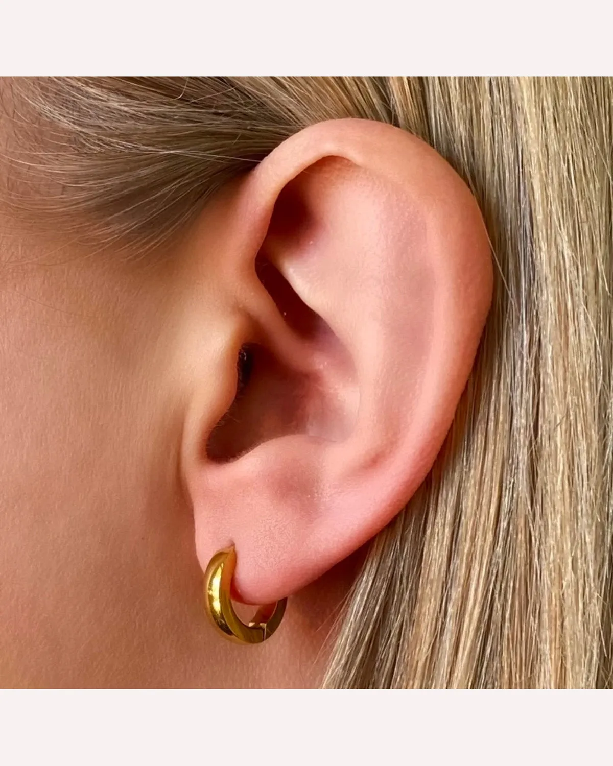 Ever Jewellery Trackside Huggie Earrings - Gold