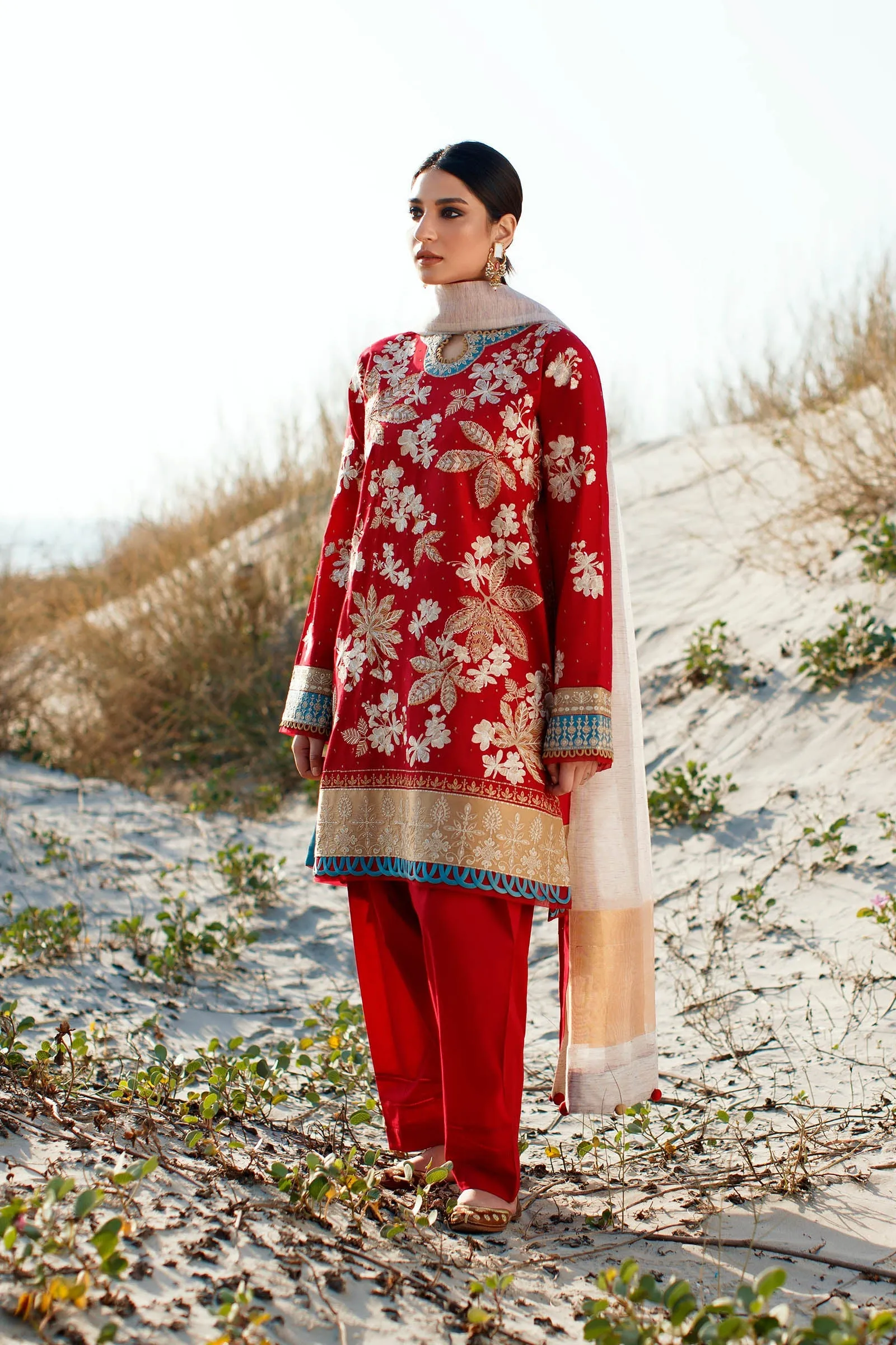 FARIBA (ZL22-11 A) | Zaha Summer Lawn Collection 2022 | Unstitched Embroidered Lawn Suits