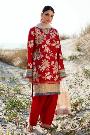 FARIBA (ZL22-11 A) | Zaha Summer Lawn Collection 2022 | Unstitched Embroidered Lawn Suits