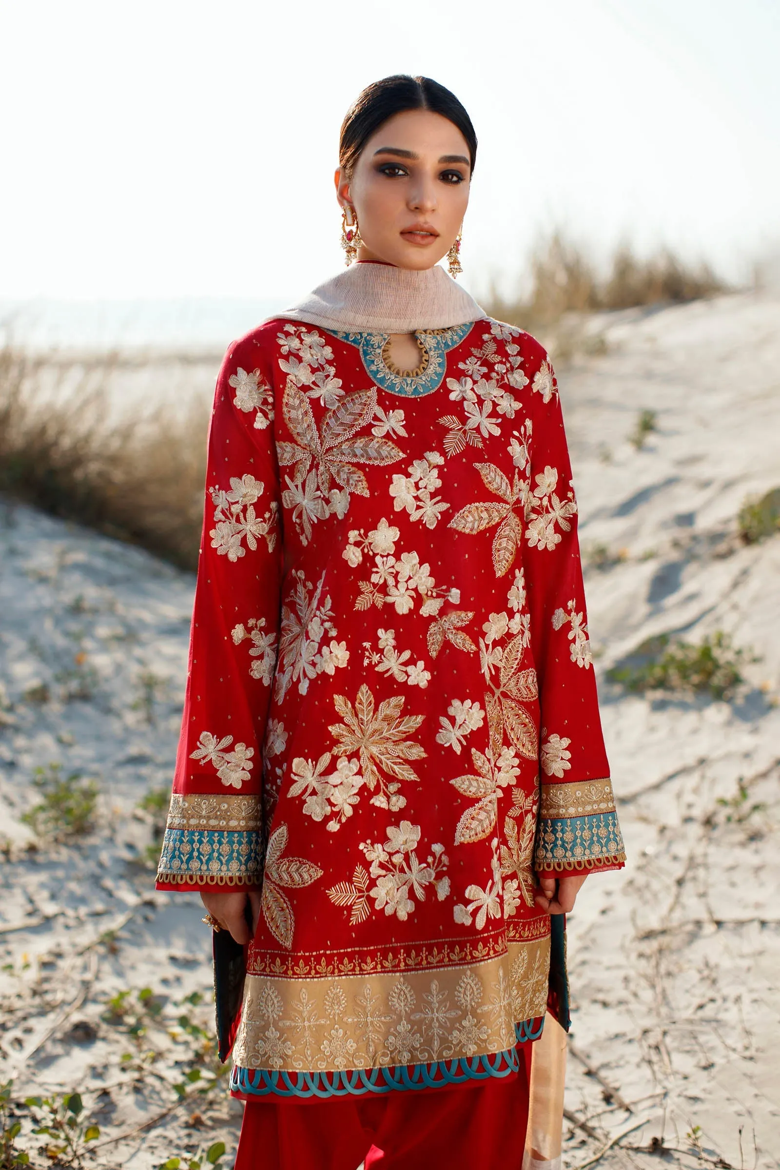 FARIBA (ZL22-11 A) | Zaha Summer Lawn Collection 2022 | Unstitched Embroidered Lawn Suits