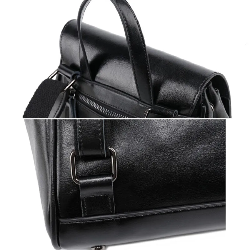 Fashion Oil Wax Leather Backpack