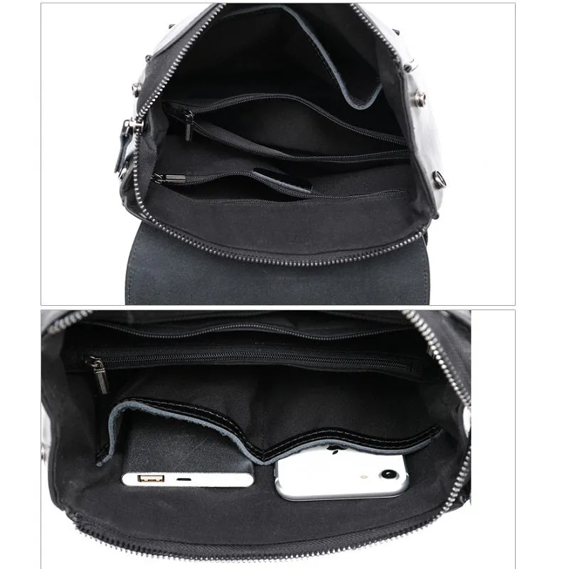 Fashion Oil Wax Leather Backpack