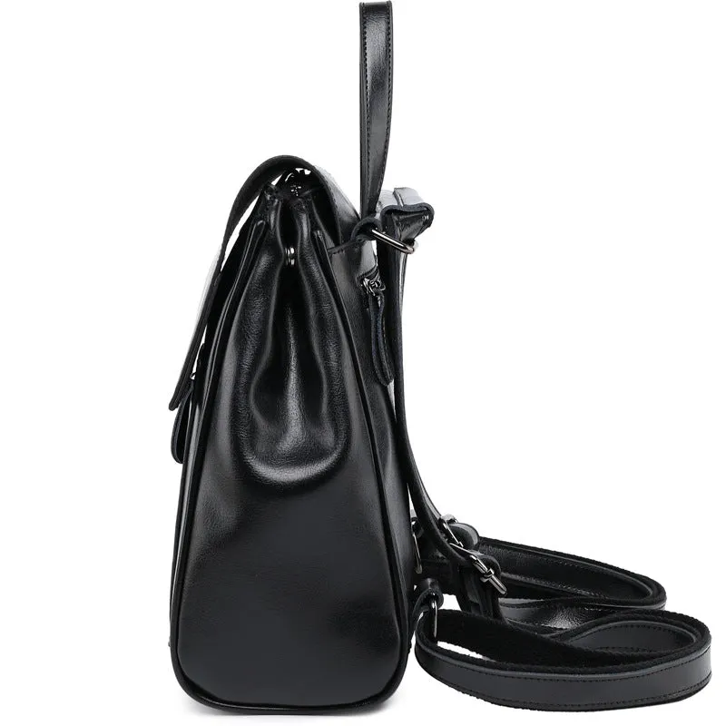 Fashion Oil Wax Leather Backpack
